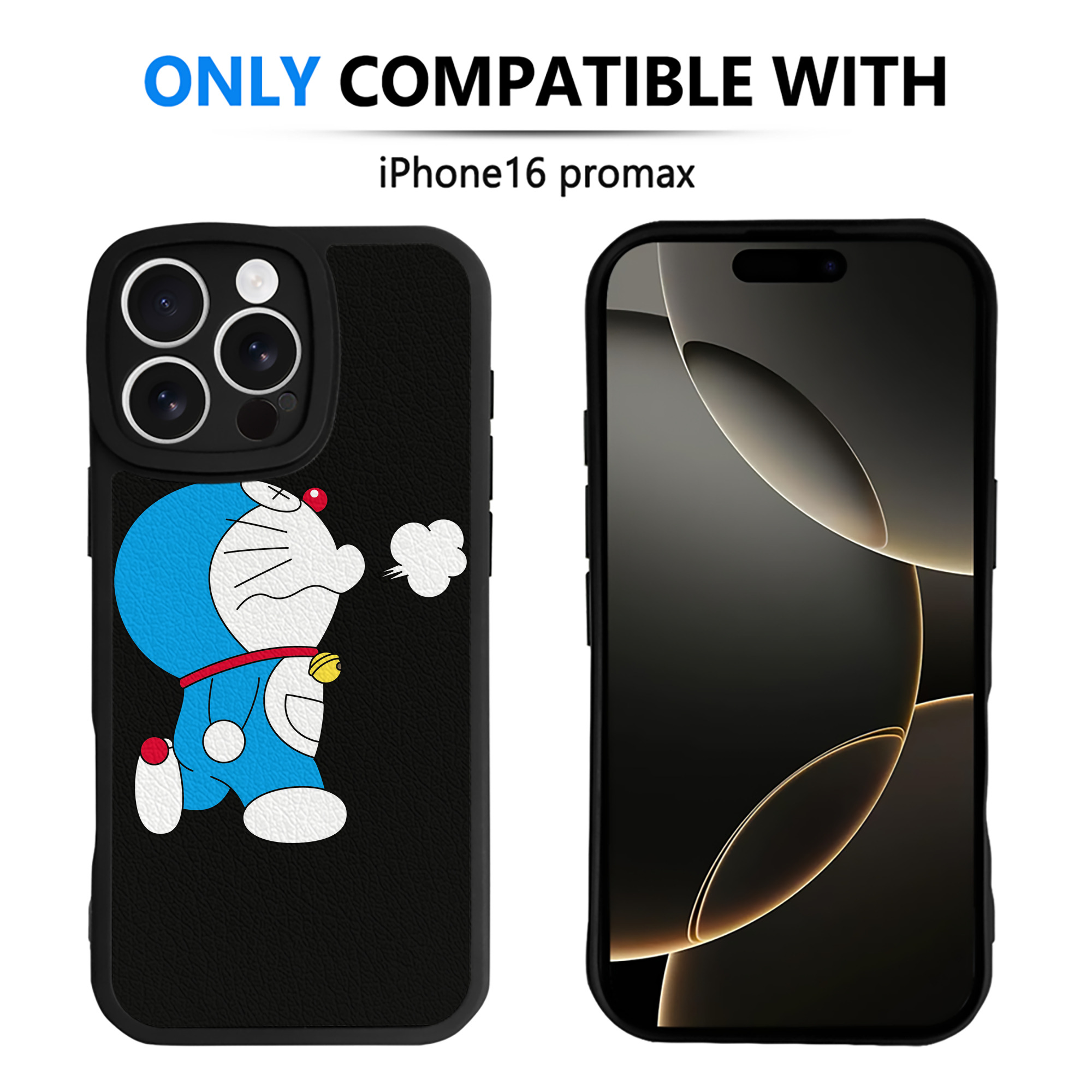 （画像用） ドラえもん Doraemon 【iPhone 16シリーズ対応】シリコンスマホケース（レザー調） 材質：シリコン